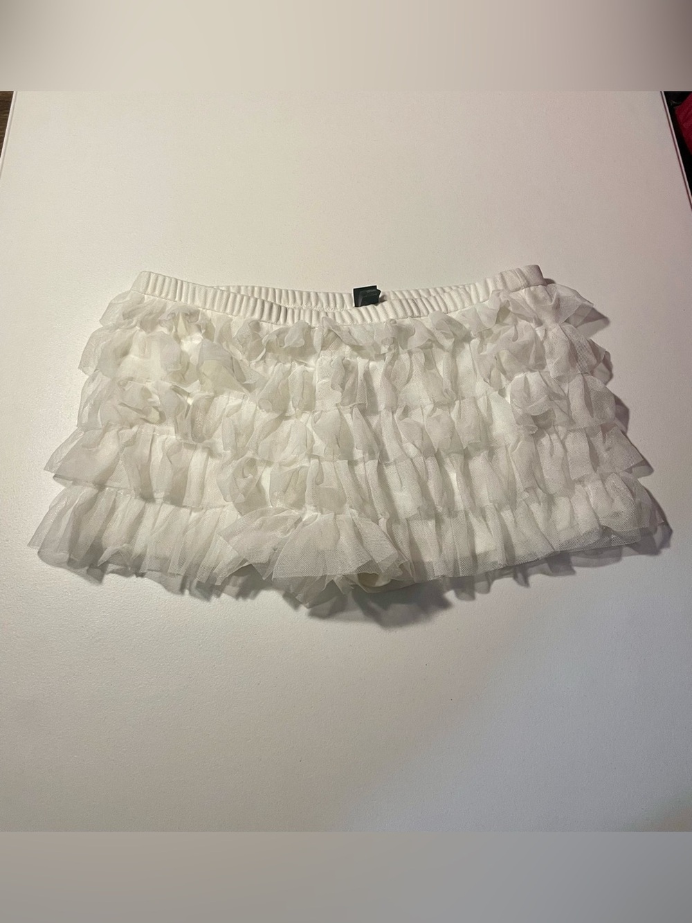 NWT Wild Fable Women Cream Tiered Ruffle Tulle Mini Skirt Size Medium M